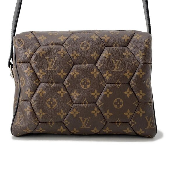 LOUIS VUITTON Exagon Neo Trocadero Monogram Macassar Canvas Noir/Brown M56718 - Picture 1 of 14